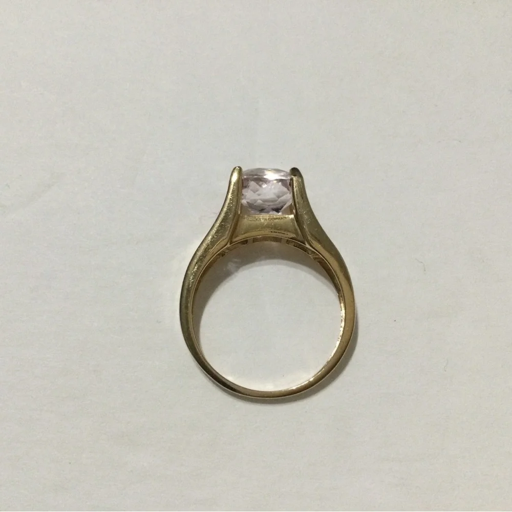 14k Gold Kunzite and Tanzanite Ring - Picture 5 of 12